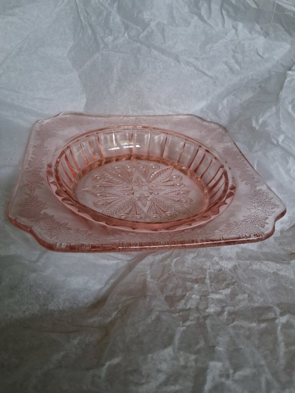 1930s Jeannette “Cherry Blossom” Pink Depression Glass Bowl